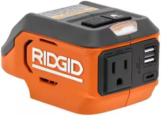 RIDGID 18V 18 Volt Cordless 175-Watt Power Inverter (Tool Only)