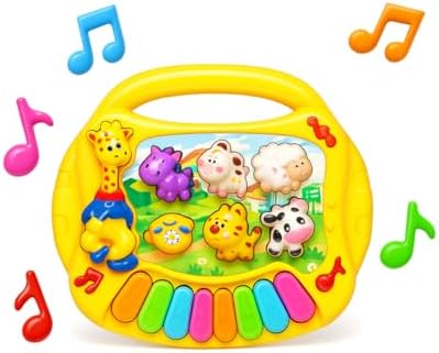 Piano Musical Infantil Teclado Colorido com Animais Brinquedo Edu...