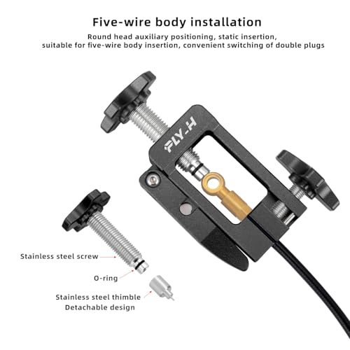 FLY_H Bicycle Brake Hydraulic Hose Fitting Insert Tool,Bike Hydraulic Needle Driver Insertion Tool,Brake Lines Tubing Entry Device,MTB Road Bike Olive Head Press in Hydraulic Brake Lines Cutting Tools by FLY_H - Image 6