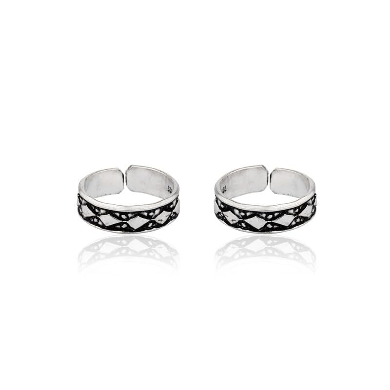Buy 925 Silver Pankh Oxidized Toe Ring Online | Gift for Every Occassion | With Certificate of Authenticity and 925 Stamp | 6 Month Warranty-image-26