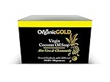 Natural and Organic Coconut Oil Soap with Aloe Vera & Chamomile Is the Best Cleanser and Deep Moisturizer – Helps Blemishes, Wounds and Sunburn for Healthy Skin (Pack of 3)