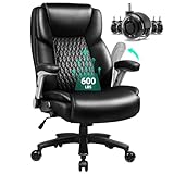 VITESSE 600lbs Big and Tall Office Chair with Flip up Armrest, Large Heavy Duty with...