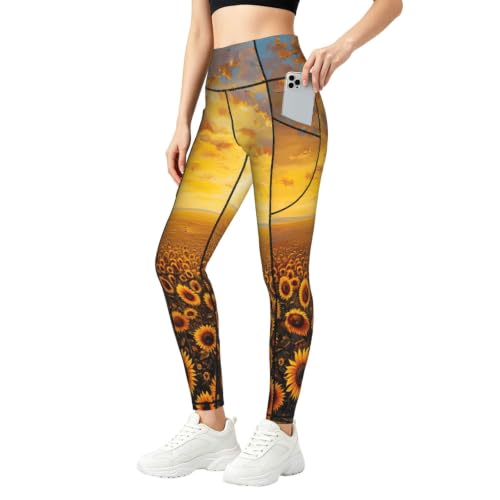 Pantalones de yoga holgados con estampado floral largos para mujer ropa de descanso casual