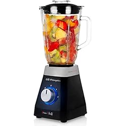 Batidora De Vaso Orbegozo Gran Chef Orbegozo BV 3400 - Batidora de vaso, 2 velocidades con Pulse, cuchilla titanio desmontable, jarra termorresistente desmontable de 1 L, 500 W