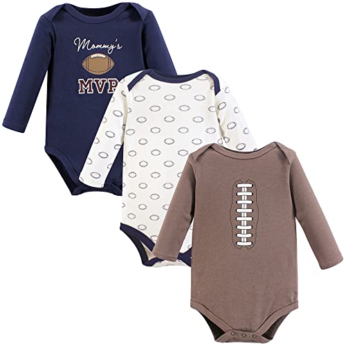 Image of Hudson Baby baby-boys Cotton Long-sleeve Bodysuits 3-pack