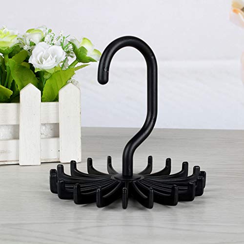 Demeras Plastic Material Fingertip Spinning Tie Rack 360° Rotate Holds 20 Ties Or Belts #TOP2