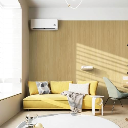 Image of TEKCOOL Peel and Stick Wallpaper Wood Contact Paper Woods Wallpaper Cream Wood Grain Contact Paper Thicken Textured for Cabinets and Drawers Countertops Waterproof Self Adhesive Vinyl (45x300-1pc)'