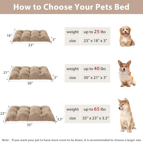 BFPETHOME Dog Beds for Large Dogs, Plush Dog Crate Bed Fluffy Cozy Kennel Pad for Sleeping &Ease Anxiety, Washable Pet Mats with Anti-Slip Bottom for Large Dogs, Brown by BFPETHOME - Used condition - Image 5