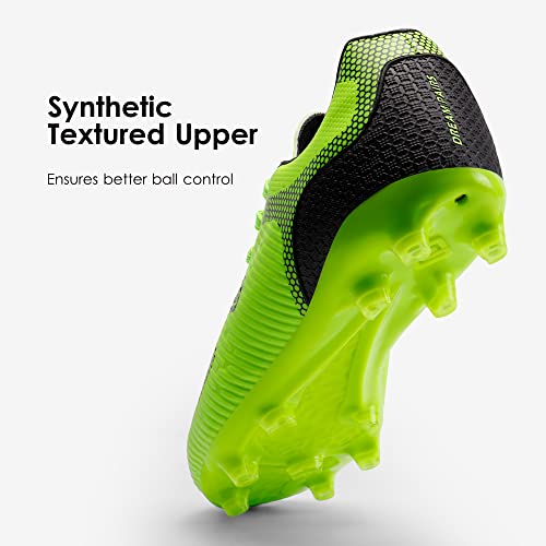 Dream Pairs Men's Superflight-2 Black Firm Ground Soccer Cleats Soccer Shoes, Neon Green, Size 8.5 #TOP1