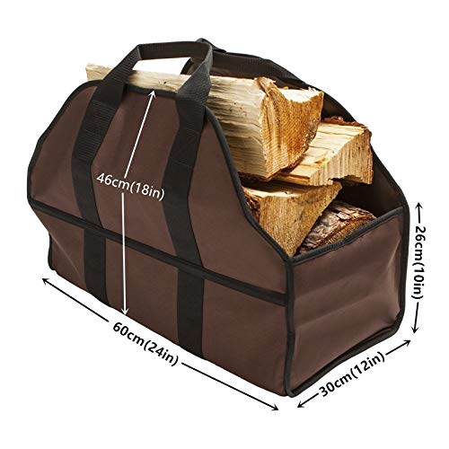 Ylucky Firewood Log Carrier Tote Bag Fireplace Carrier Birchwood Stand Sturdy Wood Carrying Bag With Handles For Camping Indoor Garden Beach Groceries #TOP4