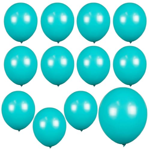 Homeford Premium Latex Balloons Plain Color, 12-Inch, Turquoise, 12-Pack