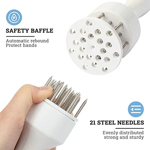 Sihuuu Meat Tenderizer Tool, 21 Pin Stainless Steel Meat Tenderizer Needle,Kitchen Gadgets For Bbq Cooking Tenderizing Marinade Fish, Pork, Beef Steak, Poultry, Meat #TOP2