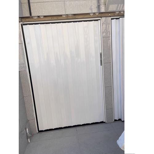 Lumivex falttüren Innenfalttür aus Aluminiumlegierung, weiß, Faltbare Schiebetür mit Montagezubehör, for Zuhause und Büro, Schranktür, reibungsloser Betrieb, langlebig(75X78IN(190.5X198CM))