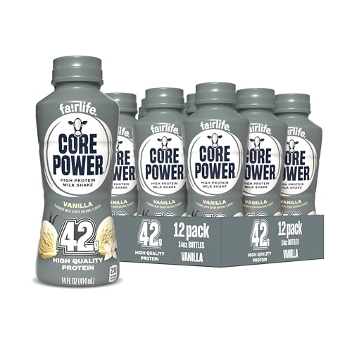 Core Power Elite High Protein Shake, Vanilla, 42g Bottle, 14oz, 1...