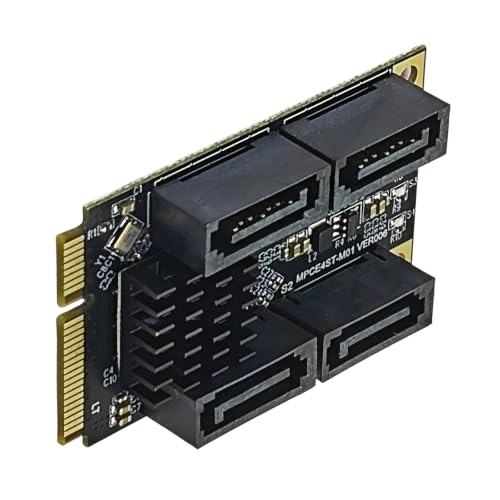 MPCIe �p NAS �X�g���[�W�g���J�[�h 4 ��, �P�[�u���Ȃ� | �h���C�u�r���h�p�� 9215 �`�b�v�Z�b�g�ƃz�b�g�v���O