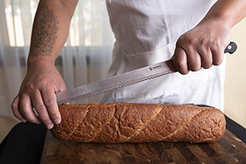 Humbee Chef Serrated Bread Knife For Home Kitchens Bread Knife 12 Inch Black #TOP5