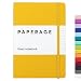 Paperage Lined Journal Notebook, Hard Cover, Medium 5.7 x 8 inches, 100 gsm Thick Paper (Yellow, Ruled)