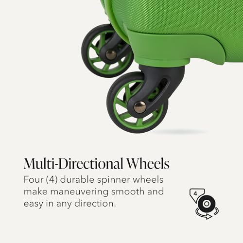 Image of SwissGear 7366, Green, Checked-Medium 23-Inch, Signature Hardside Expandable Luggage With Spinner Wheels