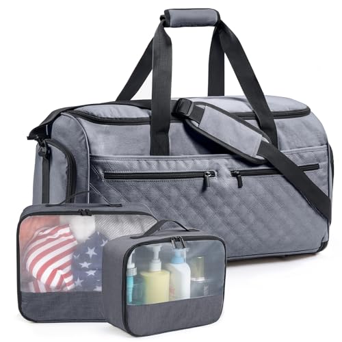 ELCUPA 2in1 Garment Bags for Hanging Clothes - Suit Duffle Bag for Travel - Large Personal Item Travel Bag for Men Women, Convertible Carry On Bags for Dance Dress, Weekender Bag Luggage Bag