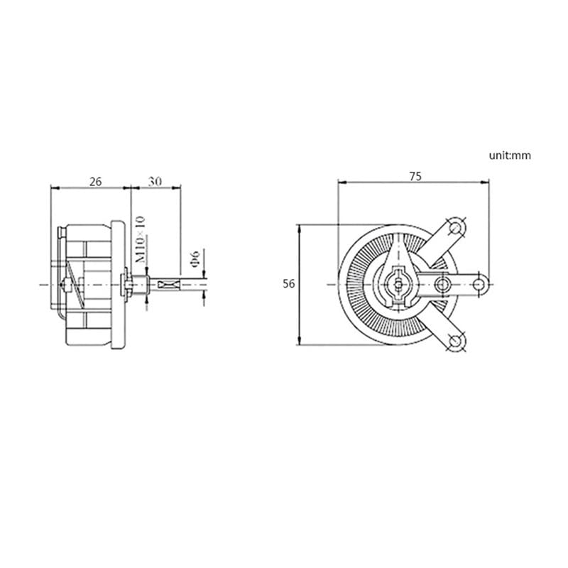 Rhéostat Haute Puissance 50 W Max R-100 ohm BCW, résistance bobinée Variable rotative, Forme de Disque, sans Fond, réglable, rhéostat Coulissant