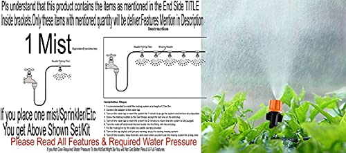 Image of DIY DIYC-15732 Crafts Three-Way Atomizing Nozzle, Adjustable Garden Irrigation Nozzle (1-20 Pcs Orange Dual Nozzle) (10 Pcs, Orange Dual Nozzles)