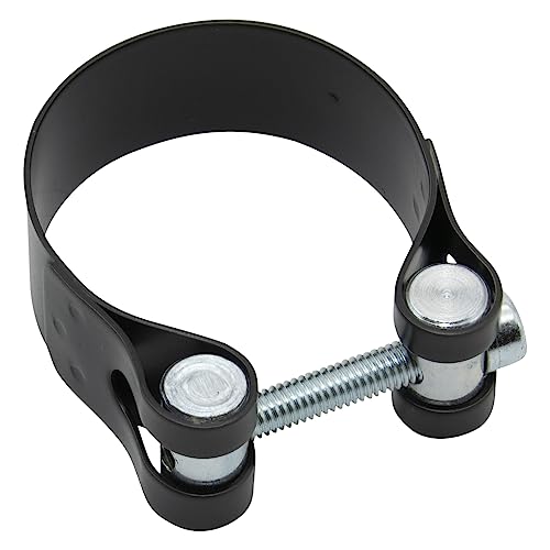 Abrazadera de escape de 49 mm LeoVince en acero inoxidable que evita fugas y óxido