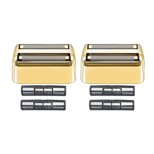 2 Pack Shaver Replacement Foil and Cutters compatible with BaBylissPRO Double FXFS2 Metal shaver foil replacement (Golden-2PCS) by YAZIYIR - Used condition - US$21.85