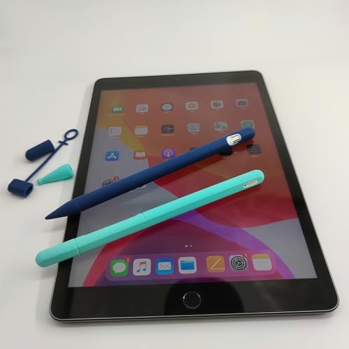 Image of Silicone Case for Apple Pencil Pro & Apple Pencil 2nd Generation, Light Pen Skin Cover Sleeve Accessories Soft Protective iPad Pencil Grip Holder with 2 Nib Covers, Mint Green