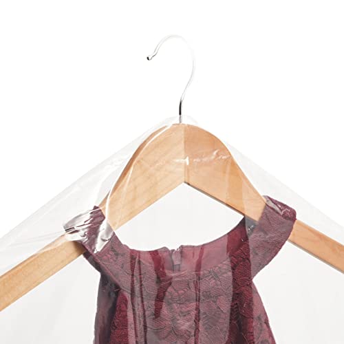 image for Juvale Clear Plastic Garment Bag - Dress Bags for Gowns & Dry Cleaner 