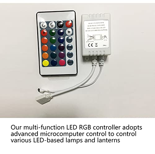 WANGCL 2PCS 24 Keys Wireless IR Remote Controller with Receiver LED Strip Controller RGB Controller for 3528 5050 SMD RGB LED Strip Lights - Image 3