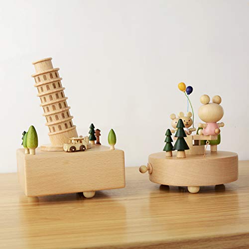 Wooden Music Box Valentine's Day Birthday Gift Travel Gift,Smart Toy Present For Lover Friends And Children Souvenir-Plays Castle In The Sky Song #TOP6