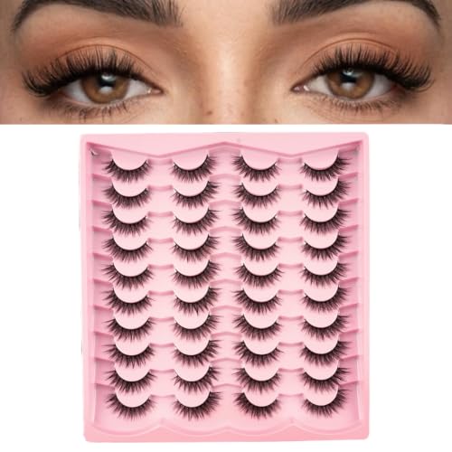 Image of MAYCREATE False Eyelashes Doll Eye Fake Lash Strips Natural Eyelash Pack Short Faux Mink Strip Lashes Manga Look Hybrid Full for Daily Makeup and Beginners-Black-A