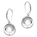 Savlano 925 Sterling Silver Classic Leverback Round Bead Ball Drop Earrings - 18K Gold Plated Bead Ball Earrings for Women Available in 6MM, 8MM, 10MM, 12MM - Made in Italy Comes With Savlano Gift Box (10mm, W)