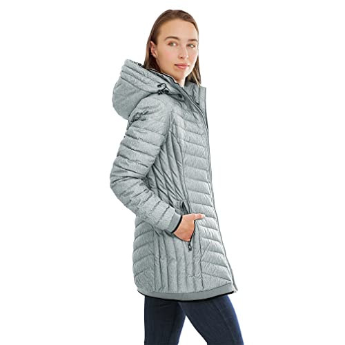 Knuffelwuff Damen Übergangsjacke - Leichte Jacke Brooklyn Größe: XXL / 44 Hellgrau - Atmungsaktive Wasserabweisende Jacke für Outdoor, Wandern, Reisen, Gassi gehen