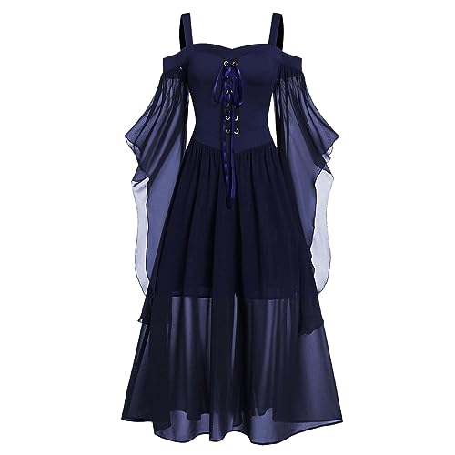 Robe Halloween femme médiévale pour soirée costumée et bal gothique vintage