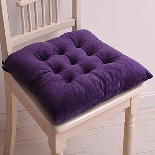 Galette de Chaise 45x45 Lot De 4, Coussins de Chaise D'Inta Rieur, Coussins pour Chaises de Jardin avec Lacets, Coussin Cuisine Exterieur Quatre Saisons...
