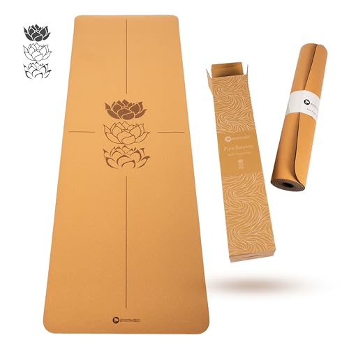 SPORTS-HERO® - Premium Yogamatte Kork - Yoga Matte Kork...
