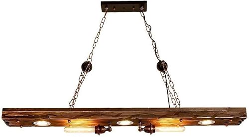 Farmhouse Lighting Distressed Beam Rustic Chandelier Light Fixture Recessed Wooden