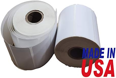 Aquos CAS Labels #8060 Scale Label Roll | Thermal Paper Product Labels | Label Rolls for CAS Printing Scales | Strong Adhesive | Smudge-Free | Made in USA (12 Rolls, #8060)