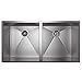 Rohl RSS3518SB 35-Inch 50/50 Double Basin Kitchen Sink, Brushed