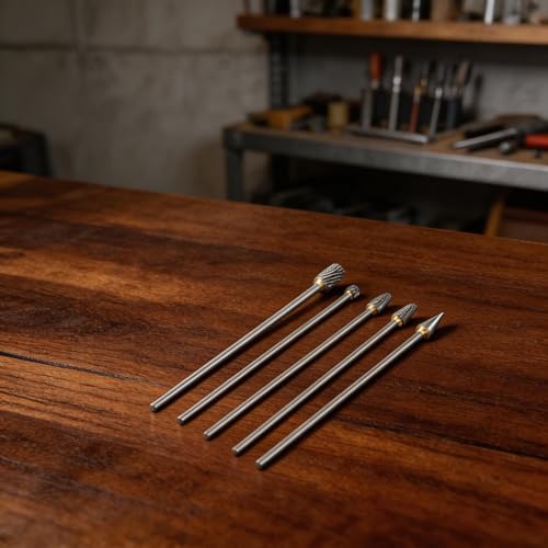 Set de 5 fresas rotativas de carburo sólido 3x6x100 mm miniatura 3