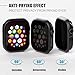 KUYUBMINYR 2 Pack Privacy Case for Apple Watch Screen Protector, Anti-Spy Tempered Glass Film Apple Watch Cover Hard PC Case Bumper for iWatch Series 11 Series 10 - Black/Black 46mm