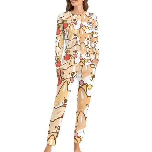 Pyjama femme Corgi idéal pour des moments de détente cocooning à la maison