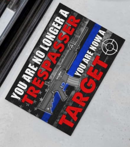 ���փ}�b�g ���Ȃ��͂����s�@�N���҂̕W�I�ł͂���܂��� 50×80cm doormat You Are No Longer A Trespasser Target