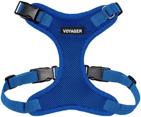 Voyager Step-in Lock Pet Harness - All Weather Mesh, Adjustable Step in Harness for Cats and Dogs by Best Pet Supplies - Royal Blue, S