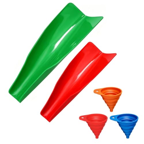VUHHUV 5Pcs Flexible Foldable Oil Funnel Form a Reusable Draining Tool