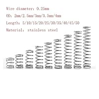 20 Pz/lotto 0.2mm In Acciaio Inox Micro Piccola Molla Di Compressione OD 1.5/2/2.5/3/3.5/4mm Lunghezza 5mm A 50mm - Foto 4