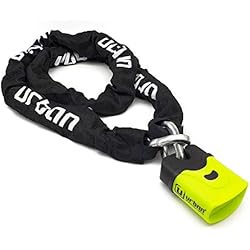 Cadena Candado Para Moto Urban Security U4K170 Cadena Antirrobo Moto candado Nivel 11, Acero Cementado, ø10, 170 cm