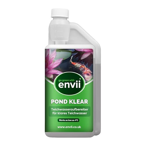 Envii Teichklar, Teichwasseraufbereiter für klares Teichwasser, Kristallklares Wasser im Gartenteich, Reduziert Phosphat in Teichen 1L