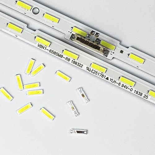 GuuYebe 7020 2070 3V 6V SMD Chip LED TV Backlight Beads for LCD LED Backlight Strip Compatible with UN65NU6900F BN96-45635A UN65RU7200F UN65NU7100F LM41-00614A Samsung Lamp Bead Replacement